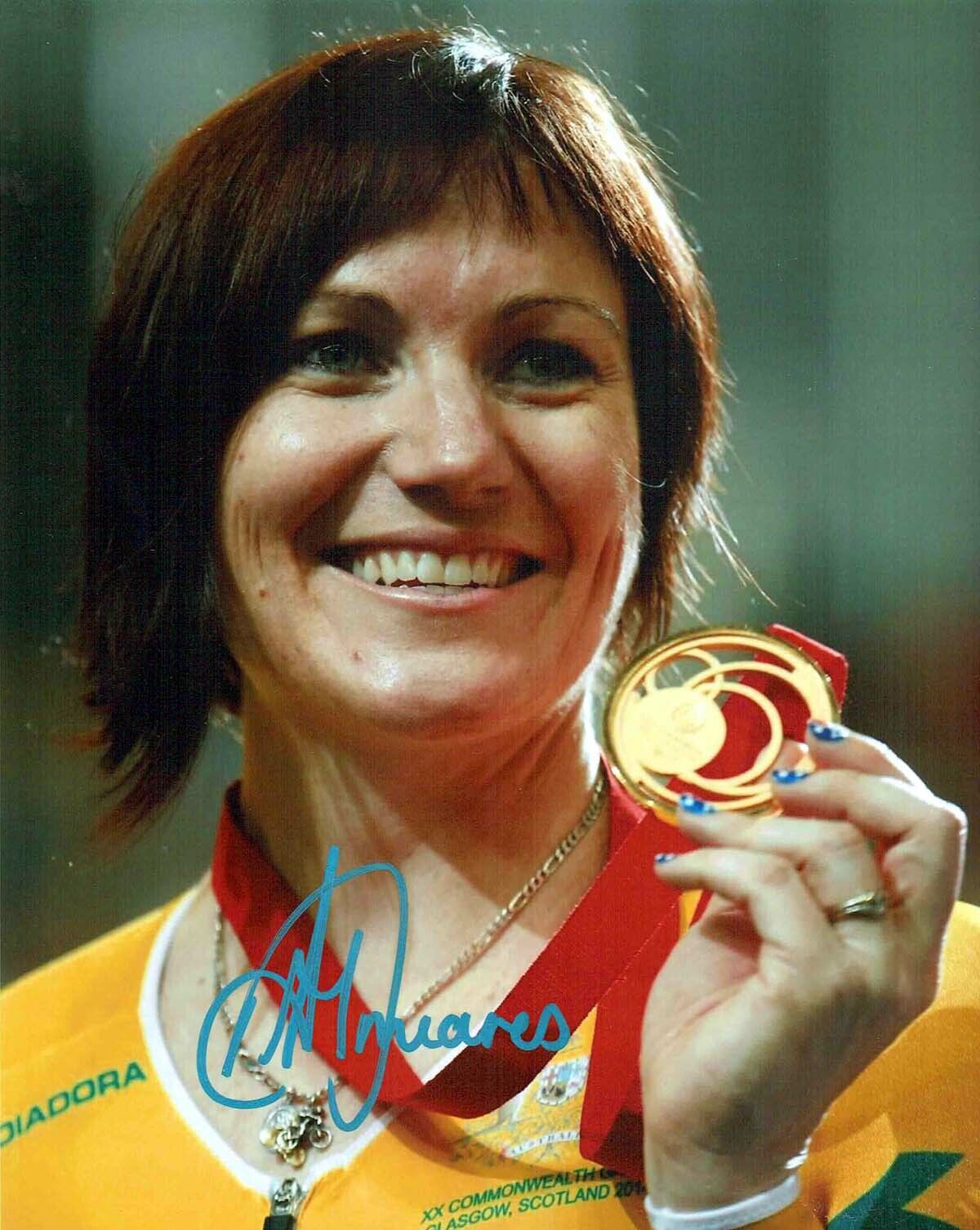 Anna MEARES Signed Photo Poster painting 1 AFTAL COA Australian Track Cyclist Gold Medal Winner