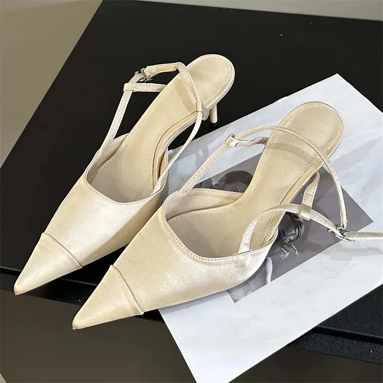 Spring Buckle Strap Women Pumps Sandals with Thin Heels