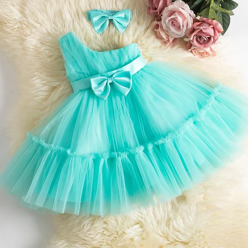 Newborn Baby Girls Dresses For Toddler Kids 1 2 Year Birthday Christening Princess Tutu Costume Infant 1st Baptism Party Clothes