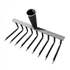 High Carbon Steel Nail Rake Weeding Rake Loose Soil Rake Farm Tools(12 Teeth)