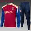 2024/2025 Barcelona Half-Pull Training Suit Red-Blue Football Shirt 1:1 Thai Quality