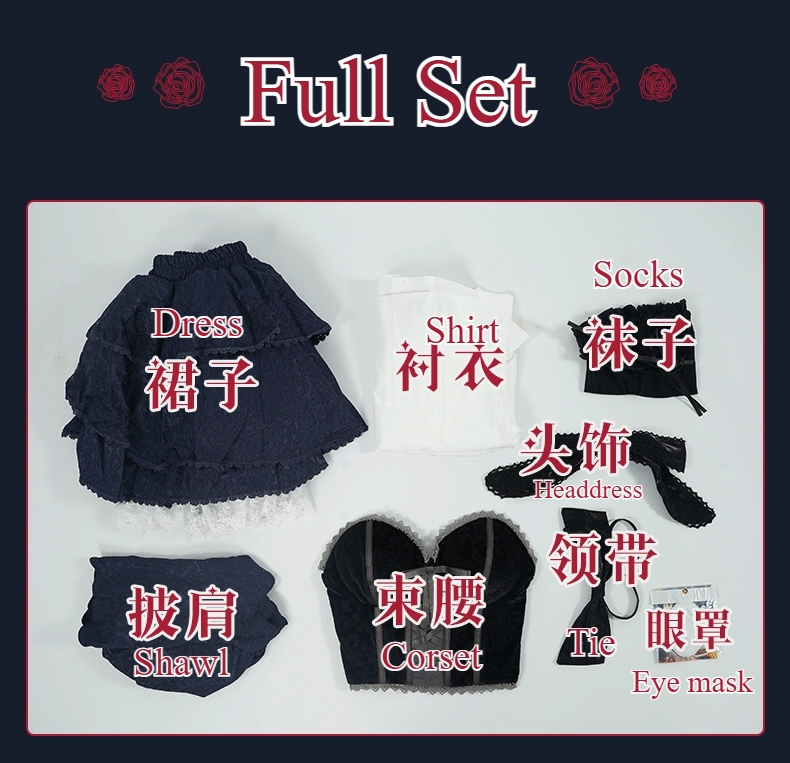 [Wetrose] In Stock SSR Takanashi Rikka Lolita Dress Love, Chunibyo & Other Delusions Cosplay Costume