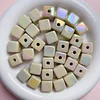 Flashing UV Plating Square Acrylic Beads DIY Bracelet Key Chain