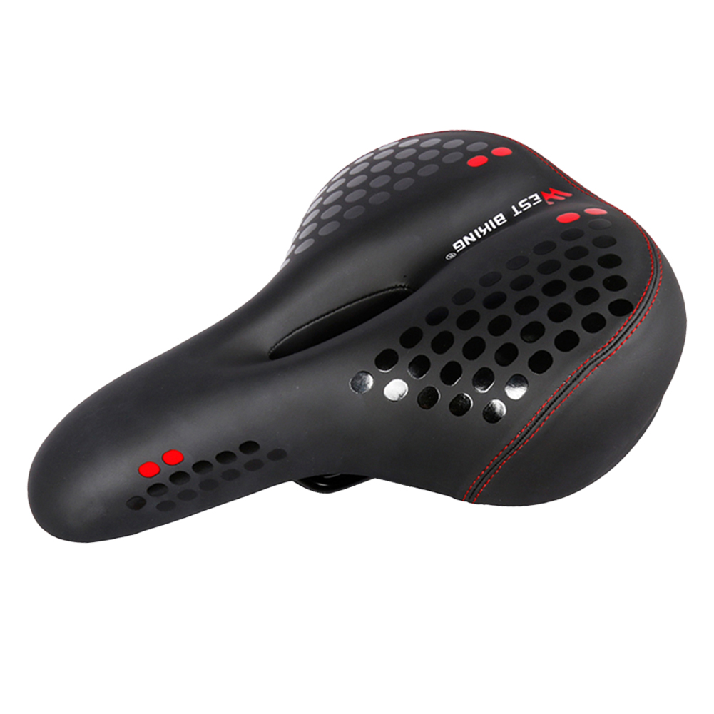 

WEST BIKING Waterproof MTB Bicycle Hollowed Saddle with Tail Light, Red, 501 Original