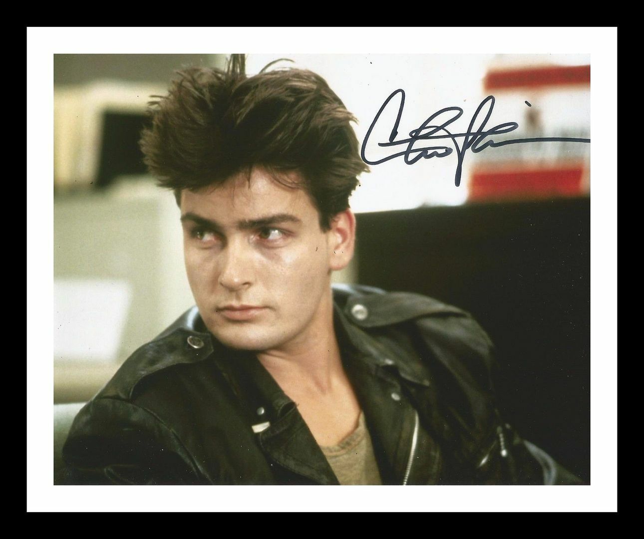 Charlie Sheen Autograph Signed & Framed Photo Poster painting