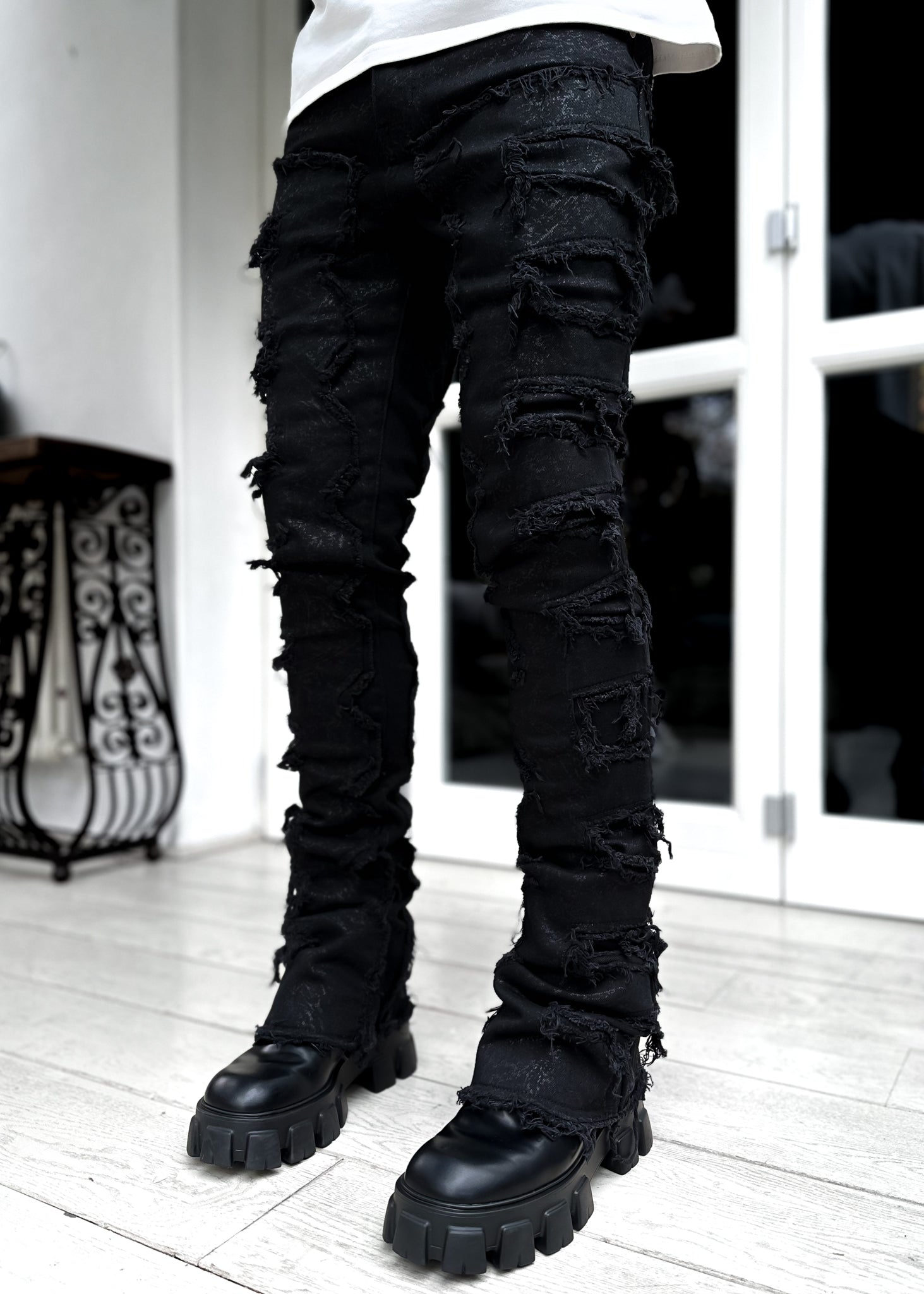 Obsidian Black Blood Diamond Stacked Denim V2