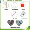 2PCS Love 5D DIY Diamond Painting Wind Chimes Suncatcher Kit Double Sided Diamond Art Kits Suncatcher with Crystal Pendant for Home Wall Window Decor Adults DIY Art Craft