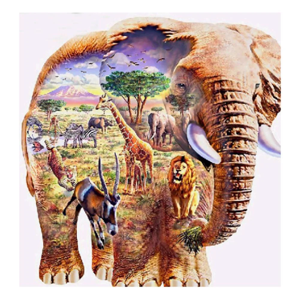 Full Round Diamond Painting Elephant (30*30cm)