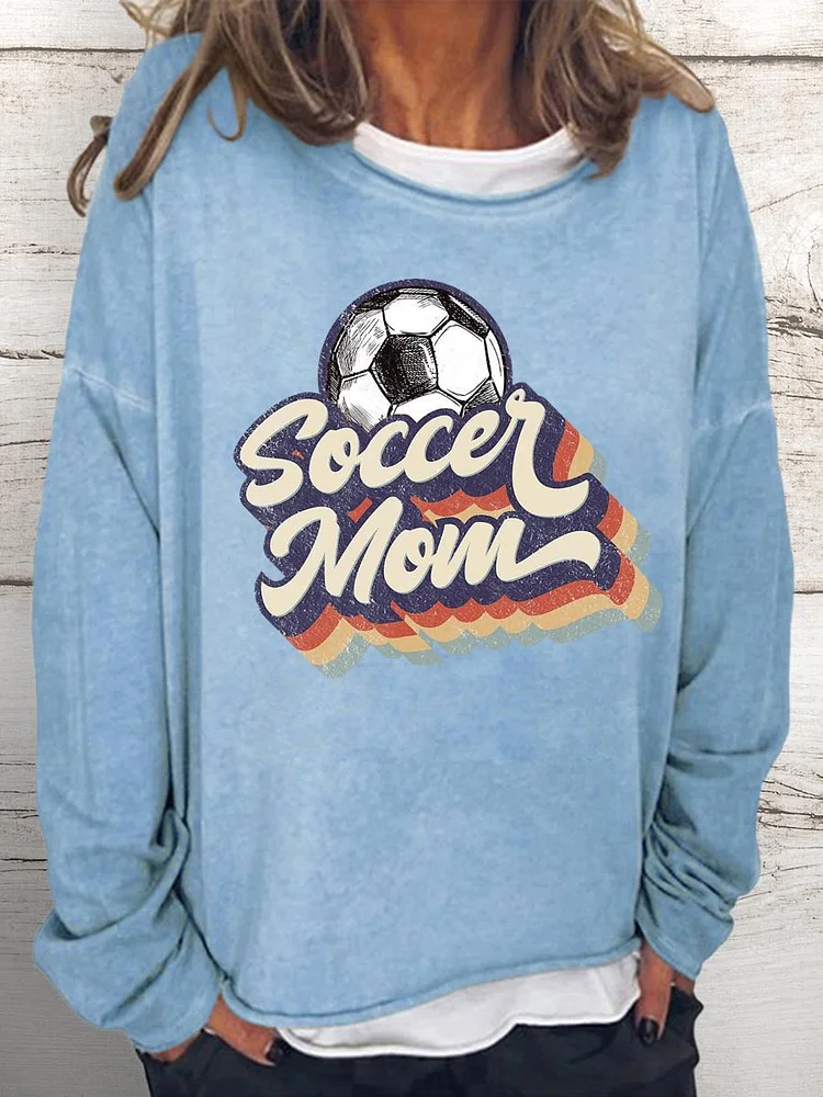 football Women Loose Sweatshirt-Annaletters