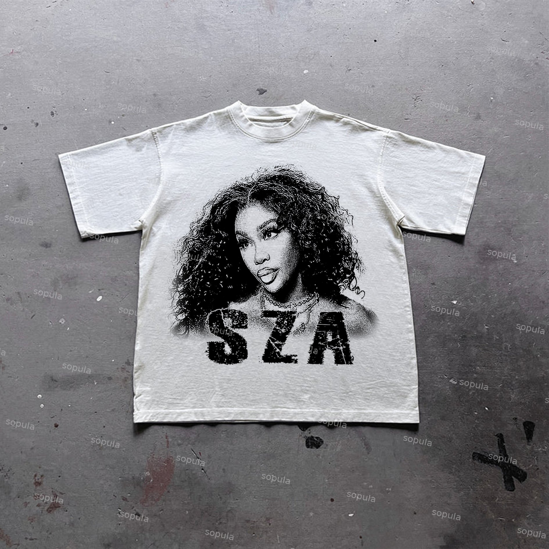 Sopula Vintage Sza Graphic Print Cotton T-Shirt - SOPULA