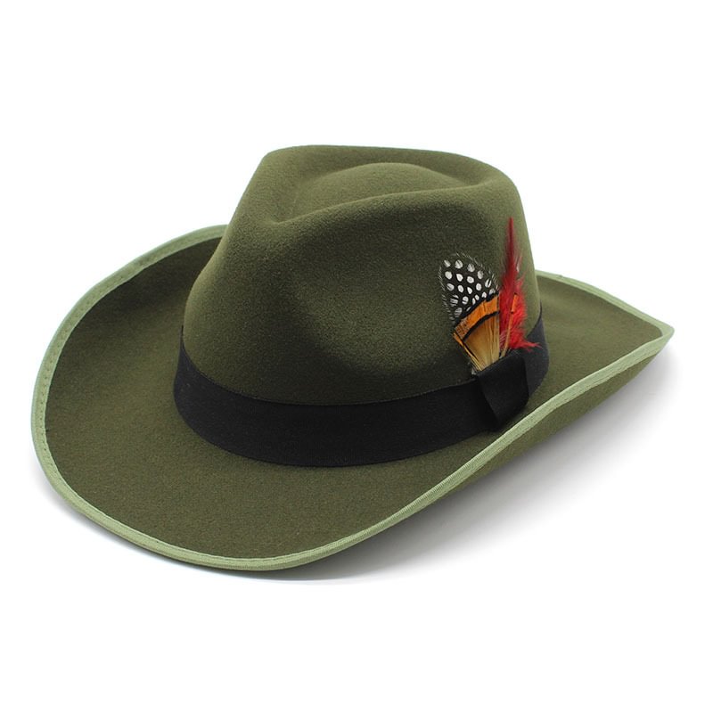 Fergus Western Cowboy Hat- Army Green