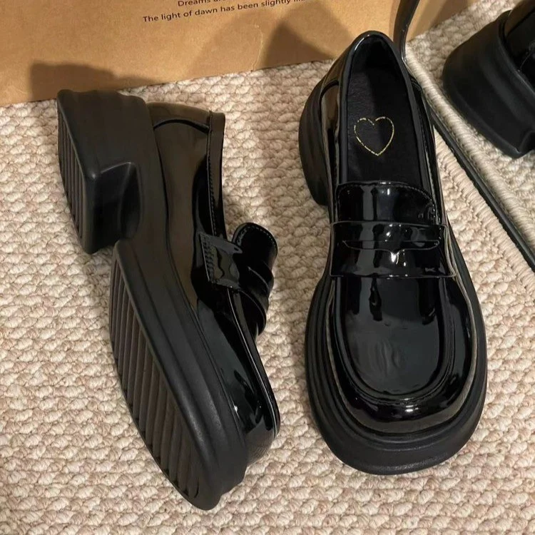 Yyvonne Style Small Leather Shoes Sweet Spring And Autumn High-End Thick Shoes Korean Version Of Jk Happy Shoes Fashion Single Shoes Women's Shoes