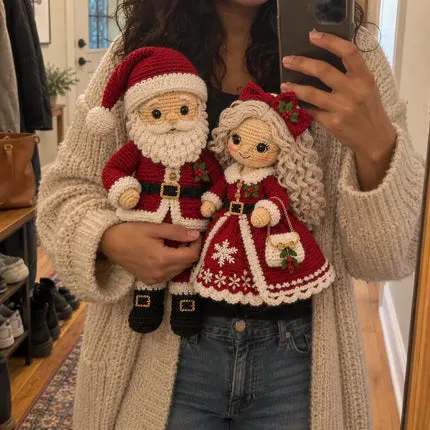Santa and Mrs Claus dolls by Idaberga