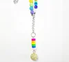 LGBT gifts, rear view mirror car charm, gay pride flag rainbow love charm