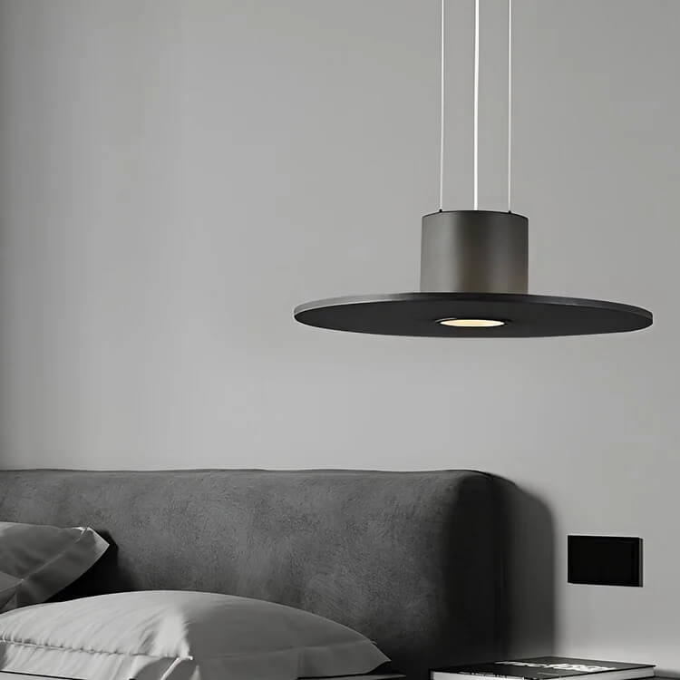 Black Round Hat Ceiling Chandelier
