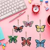 6PCS Diamond Painting Double Sided Butterfly Diamond Art Keyring