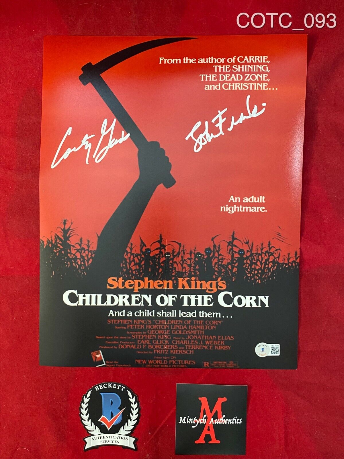 JOHN FRANKLIN & COURTNEY GAINS SIGNED 11x14 Photo Poster painting! CHILDREN OF THE CORN! BECKETT