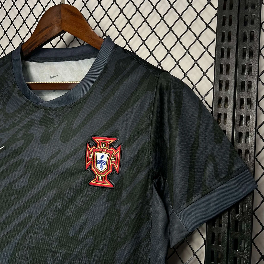 2024 Portugal Goalkeeper Black Football Shirt 1:1 Thai Quality