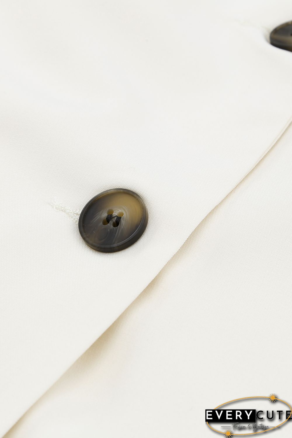 Apricot Turn-Down Collar Buttons Blazer with Pockets