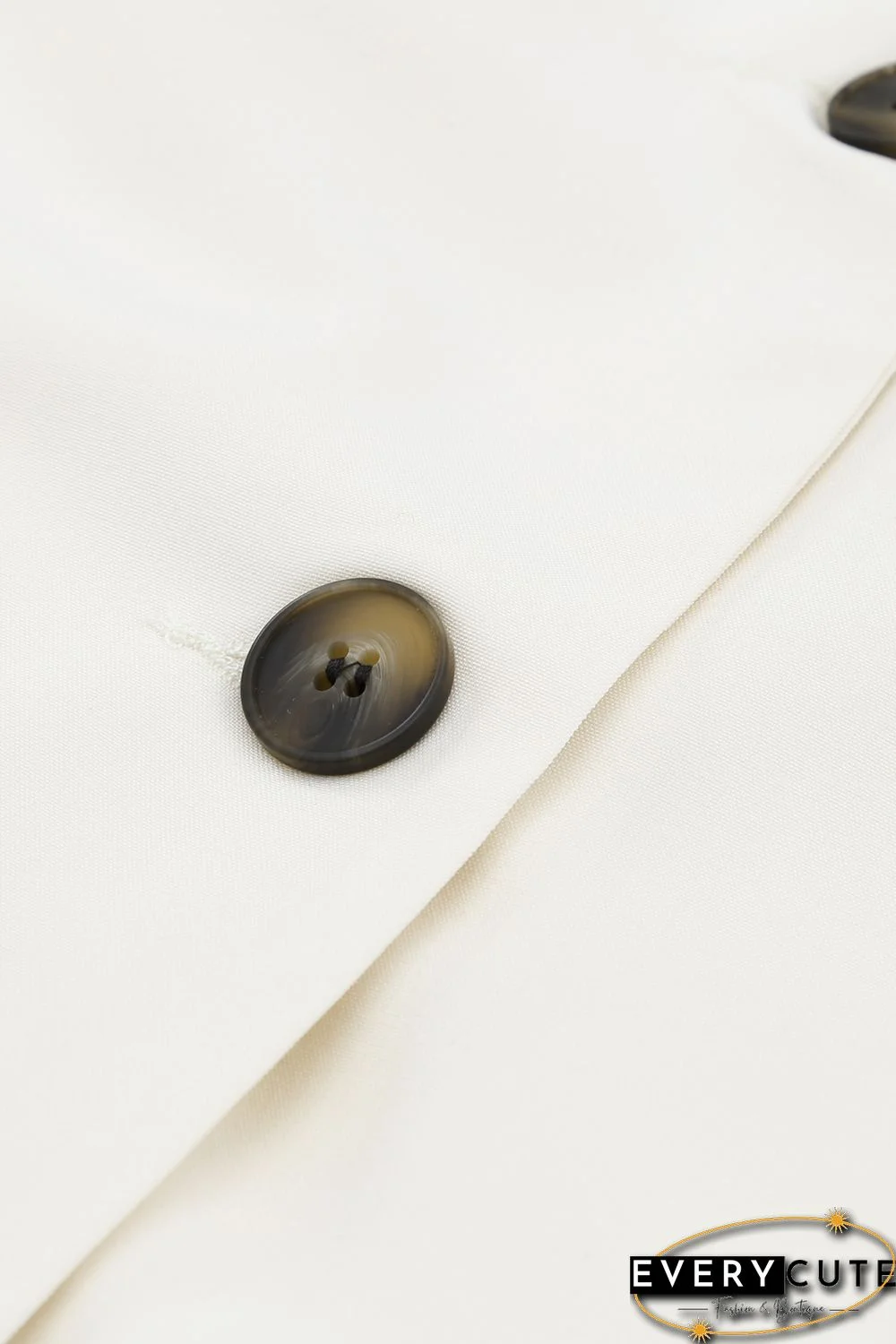 Apricot Turn-Down Collar Buttons Blazer with Pockets