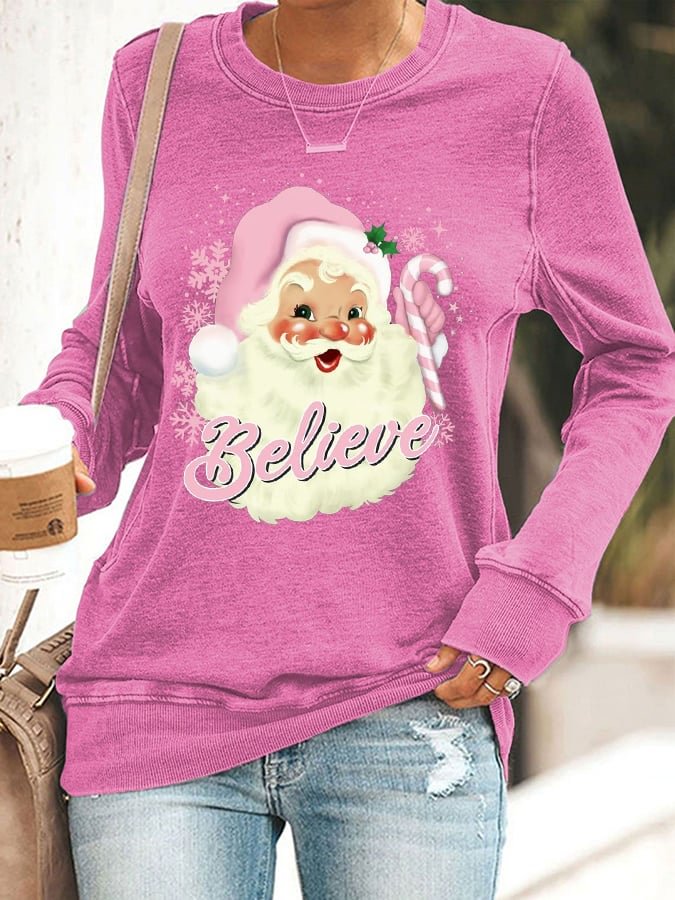 Women's Santa Believe Sweatshirt