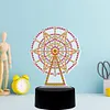 DIY Diamond Painting 7 Color Night Light Lamp Home Decoration Ornament Gift Kit(Ferris wheel)