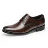 Mens casual leather derby dress shoes for office