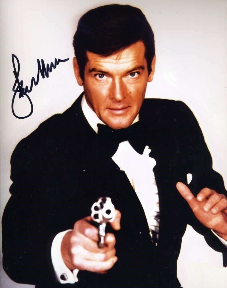 Roger Moore Autographed Signed 8x10 Photo Poster painting ( James Bond ) REPRINT