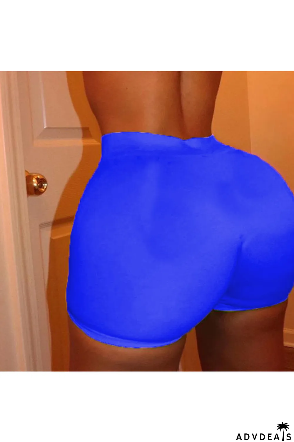 Army Green Elastic Fly High Solid Straight shorts Bottoms