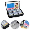 Transparent Diamond Painting Storage Box Set with Handle Bag & Stickers Diamond Painting Storage Case Portable Bead Storage Box for Diamond Painting Accessories and Tools (32PCS)