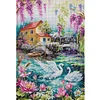 Swan Scenery-11CT Stamped Cross Stitch 40*60cm/15.75*23.62in tapestrymarket
