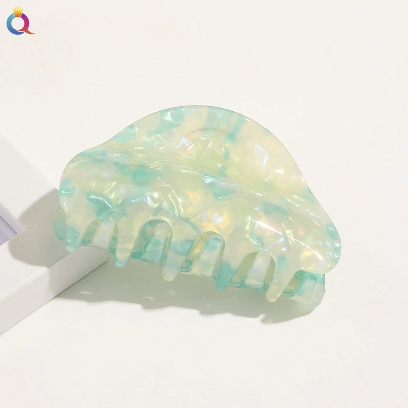 Women’s IG Style Minimalist Color Block Arylic Hollow Out Hair Claws