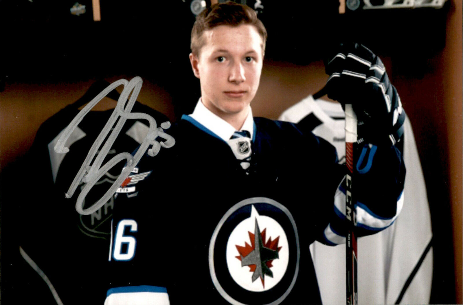 Luke Green SIGNED 4x6 Photo Poster painting WINNIPEG JETS #2