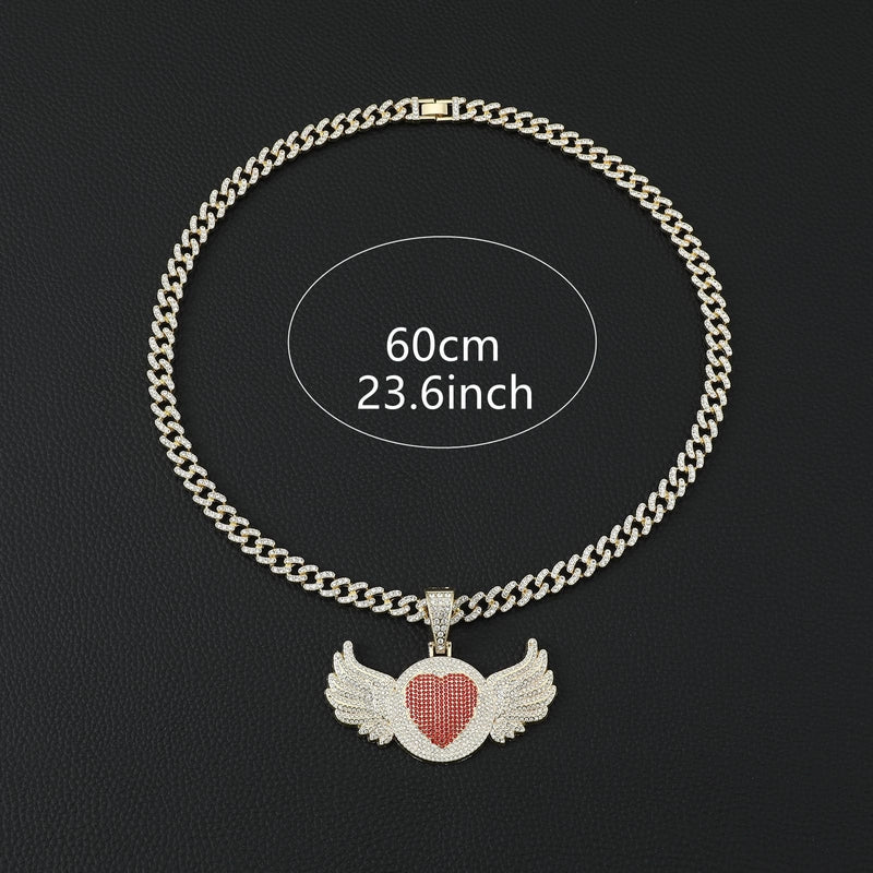 Casual Hip-Hop Lips Heart Shape Octopus Zinc Alloy Inlay Rhinestones Men’s Pendant Necklace