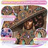 Peacock Beaded Black Lady Special Shaped 5D DIY Partial Drill Diamond Art Kit 30x30cm Diamonds Dots Gem Art Kits for Adults Home Decor