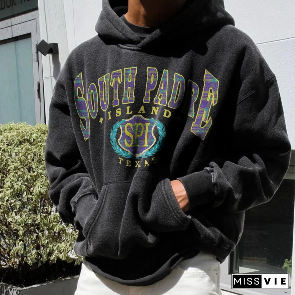 Retro South Padre Arch Print Hoodie