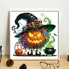 Diamond Painting - Partial Special Shaped Drill - Halloween Pumpkin(Canvas|30*30cm)