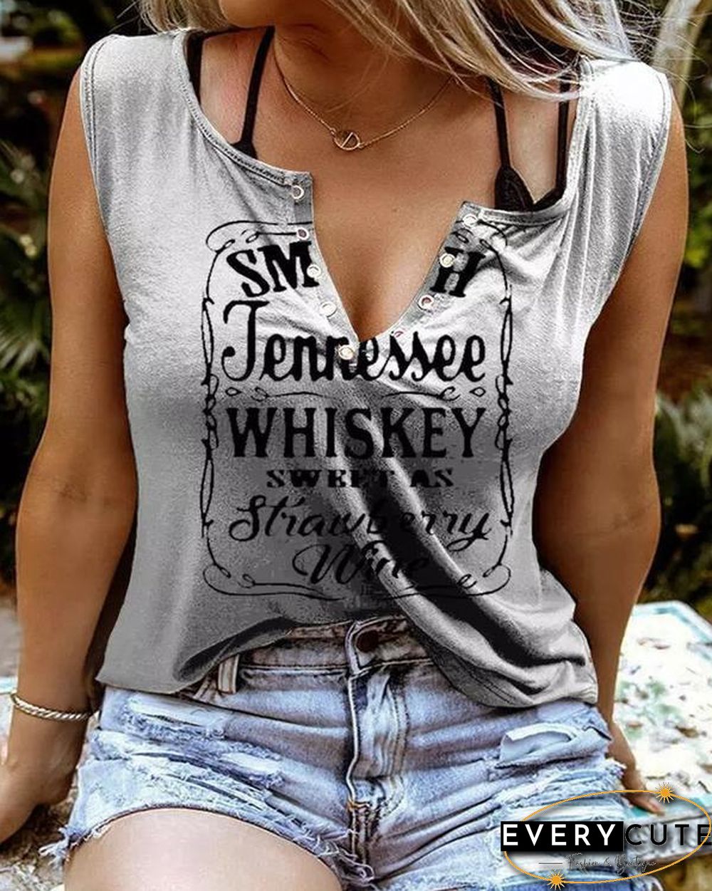 Whiskey Sweet As Strawberry Wine Casual Tank