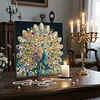 Framed Diamond Painting - Special Shaped - Peacock (25x25cm)