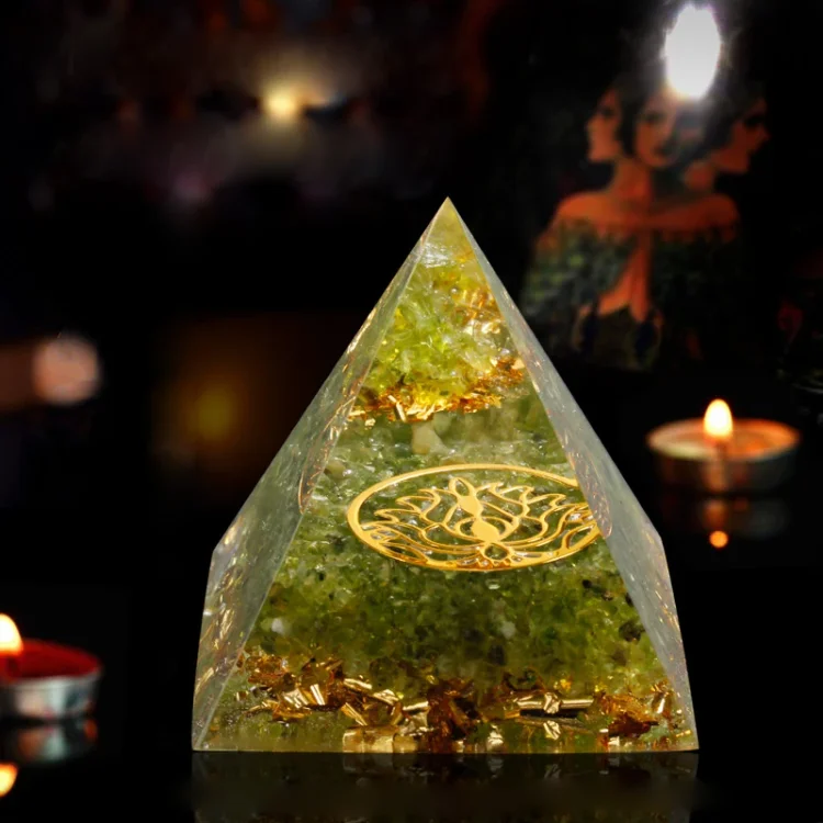 Peridot Healing Orgone Pyramid