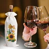 (US Local)4pcs DIY Diamond Painting Wine Bag Kit Rhinestones Liquor Bottle Cover (Flower)