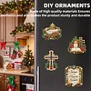 10PCS DIY Pearl Diamond Painting Christmas Fridge Magnets, Sparkling Rhinestone Refrigerator Magnet Craft Kit for Home Decor & Gifts