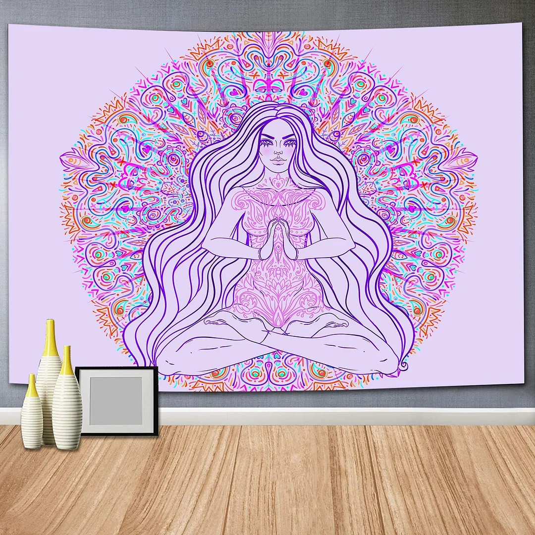 Indian Rainbow Psychedelic Buddha Tapestry Bohemia Abstract Mushroom Wall Hanging Tapestries Hippie Tarot Elephant Blanket Decor