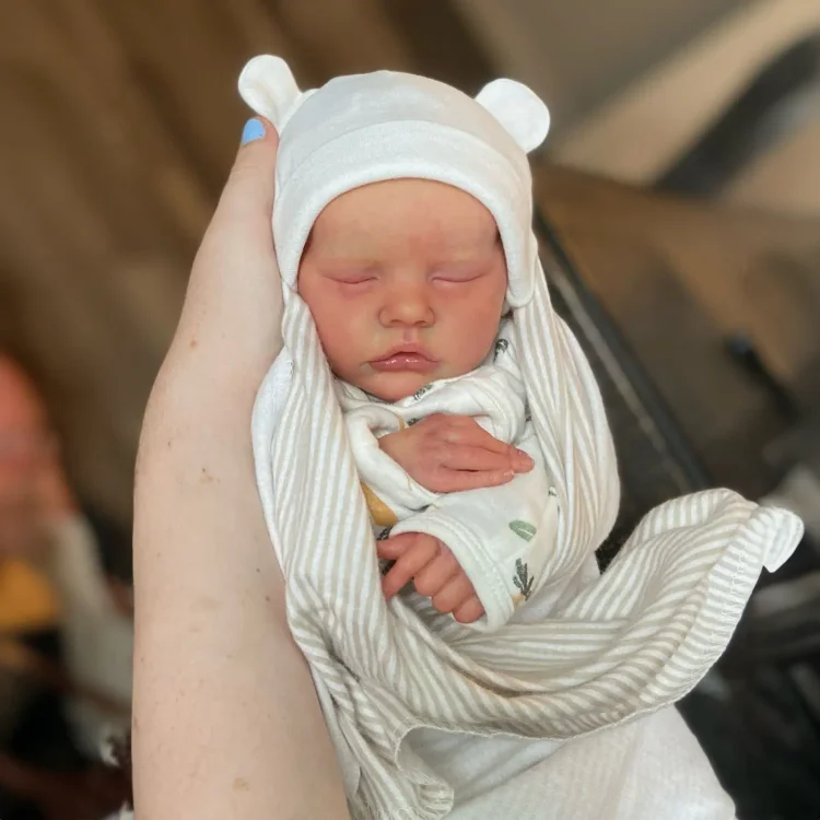 17'' Lifelike Sleeping Weighted Silicone Vinyl Newborn Baby Girl Doll Named Bendlar：Realistic Reborn Baby Dolls By Rsgdolls®