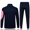25/26 Barcelona Upper cyan (pink sleeves) long zipper Training Jacket Set