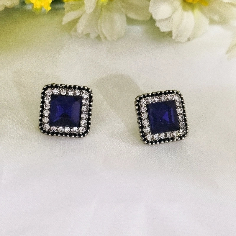 1 Pair Elegant Streetwear Commute Square Inlay Alloy Artificial Pearls Rhinestones Gold Plated Ear Studs