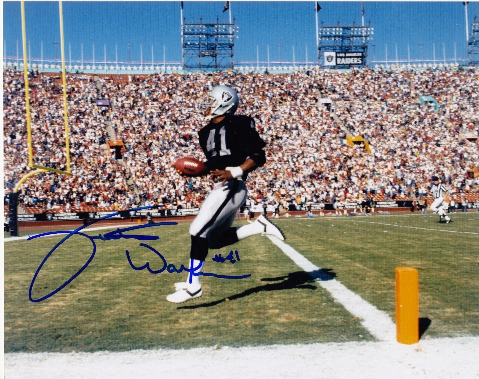 FULTON WALKER OAKLAND RAIDERS ACTION SIGNED 8x10