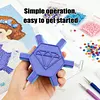 3D-gedruckter sechseckiger Diamant-Malstift mit 5 Ersatzspitzen Diamantmalerkunst-Drill Perlen-Punkt-Stift-Set f&uuml;r erwachsene Anf&auml;nger (blau)