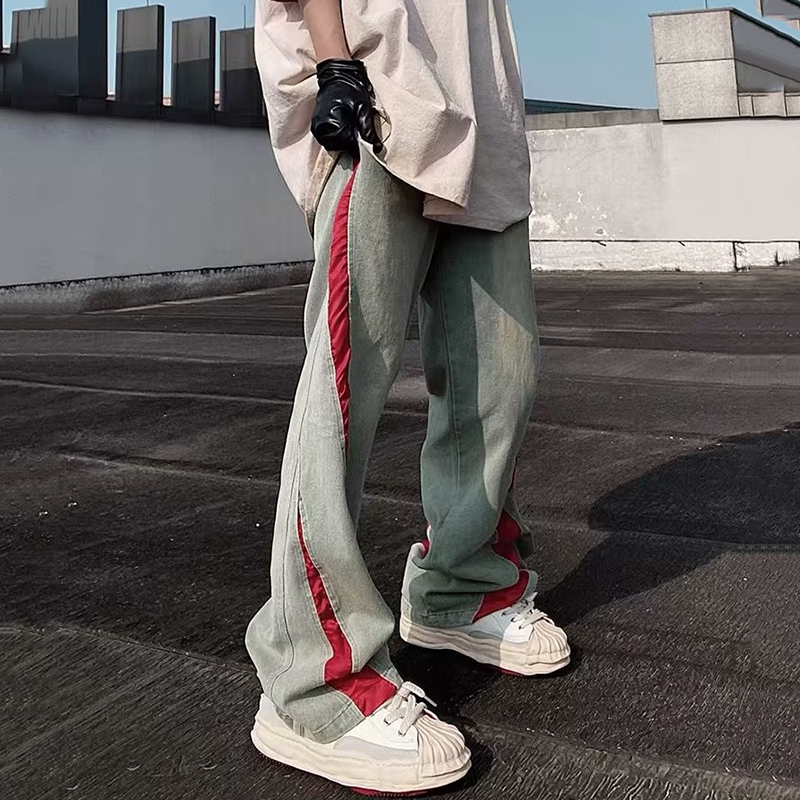 Men's Street Hip Hop Patchwork Micro Flare Jeans - SOPULA