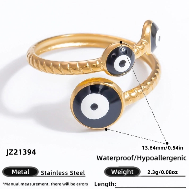 Casual Vacation Classic Style Color Block 304 Stainless Steel Rings